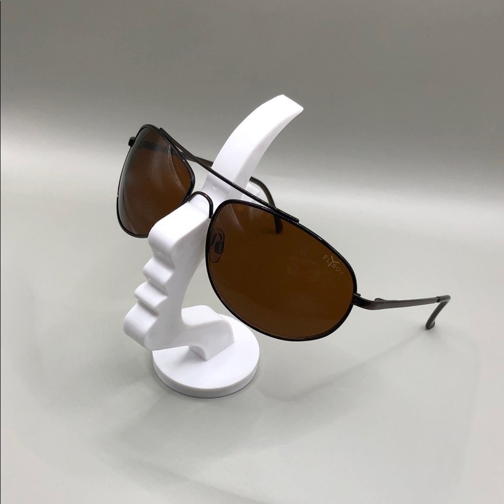 Stauer Copper Brown Flyboy Sunglasses  Aviator Pilot Style Double Bridge